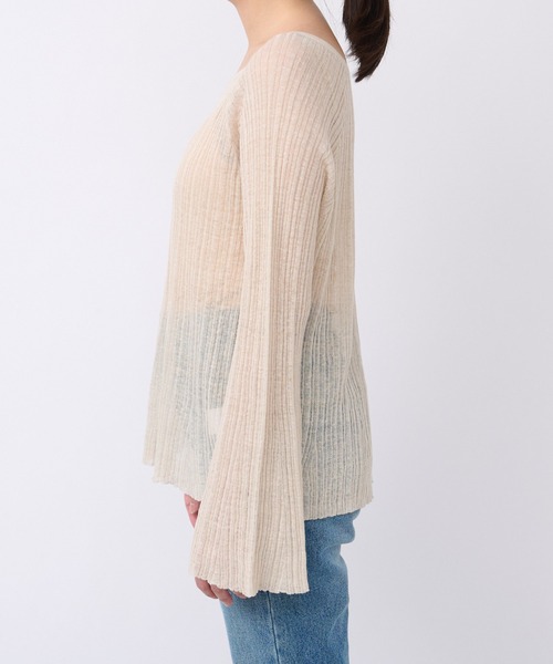 RIVE DROITE（リヴドロワ）の「シアーランダムリブニット（ニット/セーター・レディース・ベージュ/ブラック・FREE）」の21枚目の写真