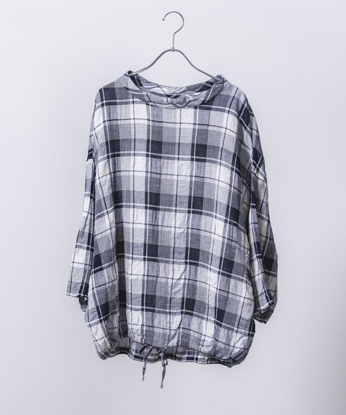 美品✨ドゥロワー ペプラムプルオーバー タータンチェック シルク 長袖 美品✨ドゥロワー ペプラムプルオーバー タータンチェック