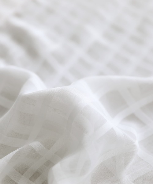 n'OrLABEL（ノアールレーベル）の「【廃盤】『チェック柄シアーシャツ』（シャツ/ブラウス・レディース・オフホワイト/ブラック・FREE）」の11枚目の写真