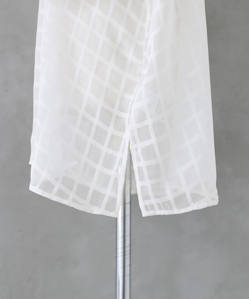 n'OrLABEL（ノアールレーベル）の「【廃盤】『チェック柄シアーシャツ』（シャツ/ブラウス・レディース・オフホワイト/ブラック・FREE）」の16枚目の写真