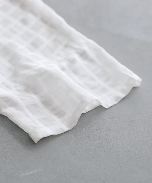 n'OrLABEL（ノアールレーベル）の「【廃盤】『チェック柄シアーシャツ』（シャツ/ブラウス・レディース・オフホワイト/ブラック・FREE）」の17枚目の写真