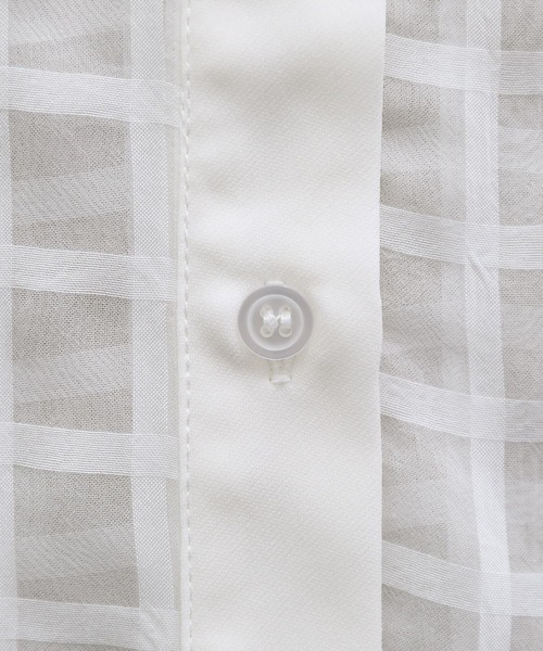 n'OrLABEL（ノアールレーベル）の「【廃盤】『チェック柄シアーシャツ』（シャツ/ブラウス・レディース・オフホワイト/ブラック・FREE）」の18枚目の写真