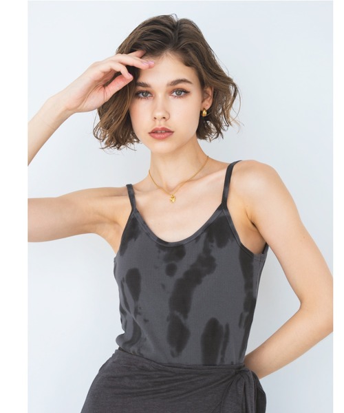 ALEXIA STAM（アリシアスタン）の「Tie Dye Rib Bodysuit / パッドinタイダイ柄ボディスーツ（その他トップス・レディース・チャコールグレー/ブルー/ベージュ・S/M）」の7枚目の写真