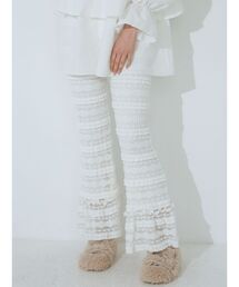 merry jenny | petit flower laceフレアパンツ(スウェットパンツ)