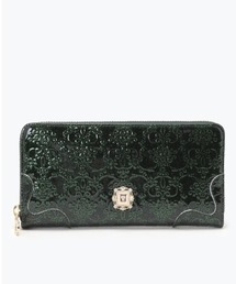 アナスイ ANNA SUI 長財布 リボン グリーン ラウンドファスナー 未使用 アナスイ ANNA SUI ブルボン Lファスナー長財布 （グリーン