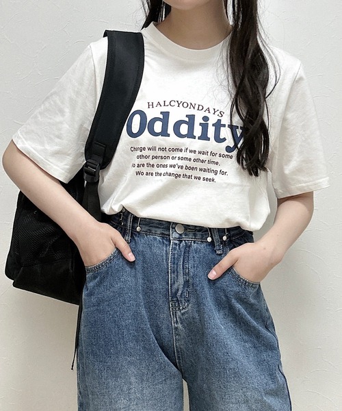 Cham.(チャム)の「OddtiyプリントTシャツ(Tシャツ/カットソー・レディース・オフホワイト・F)」の1枚目の写真