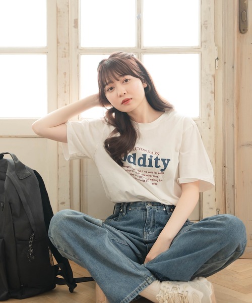 Cham.(チャム)の「OddtiyプリントTシャツ(Tシャツ/カットソー・レディース・オフホワイト・F)」の2枚目の写真