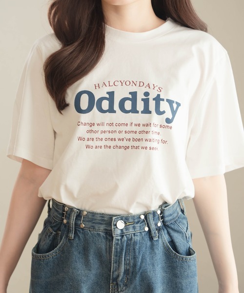 Cham.(チャム)の「OddtiyプリントTシャツ(Tシャツ/カットソー・レディース・オフホワイト・F)」の4枚目の写真