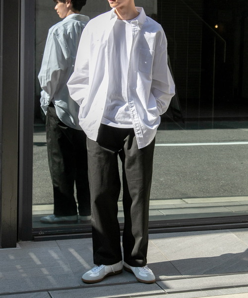 FORK&SPOON(フォークアンドスプーン)の「FORK&SPOON ワンタックチノパンツ(チノパンツ・メンズ・スミクロ/アイボリー・4/5)」の6枚目の写真