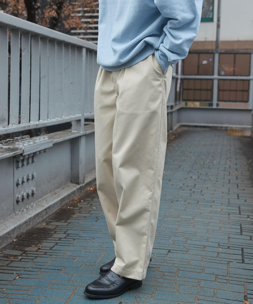 FORK&SPOON(フォークアンドスプーン)の「FORK&SPOON ワンタックチノパンツ(チノパンツ・メンズ・スミクロ/アイボリー・4/5)」の9枚目の写真