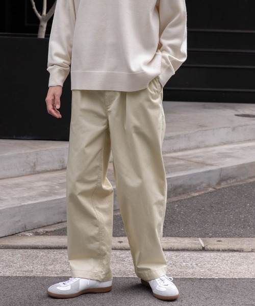 FORK&SPOON(フォークアンドスプーン)の「FORK&SPOON ワンタックチノパンツ(チノパンツ・メンズ・スミクロ/アイボリー・4/5)」の13枚目の写真