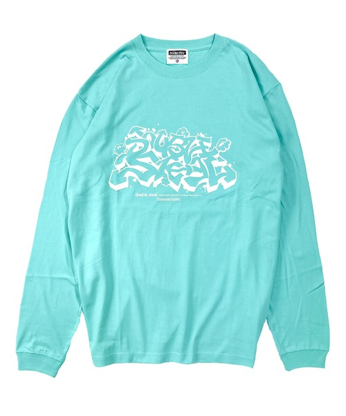 DOUBLE STEAL(ダブルスティール)の「矢印グラフィティ 長袖Tシャツ(Tシャツ/カットソー・メンズ・ブラック/ホワイト/エメラルド・X-LARGE/XX-LARGE/LARGE/MEDIUM)」の1枚目の写真