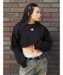 EVRIS | クロップドスウェットトップス【セットアップ着用可能】(スウェット)