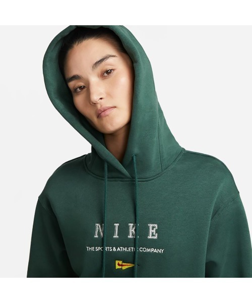 NIKE（ナイキ）の「《NIKEアパレル》WS NSW FLC  L/S ﾌｰﾃﾞｨ（パーカー・レディース・グリーン/ブラック/ホワイト系その他・L/M/XS/S/XL）」の9枚目の写真