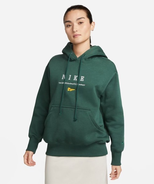 NIKE（ナイキ）の「《NIKEアパレル》WS NSW FLC  L/S ﾌｰﾃﾞｨ（パーカー・レディース・グリーン/ブラック/ホワイト系その他・L/M/XS/S/XL）」の7枚目の写真