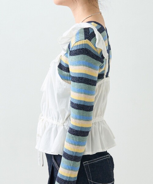 FREAK'S STORE（フリークスストア）の「フリル ビスチェ（キャミソール・レディース・ブラック/オフホワイト・ﾌﾘ-）」の17枚目の写真