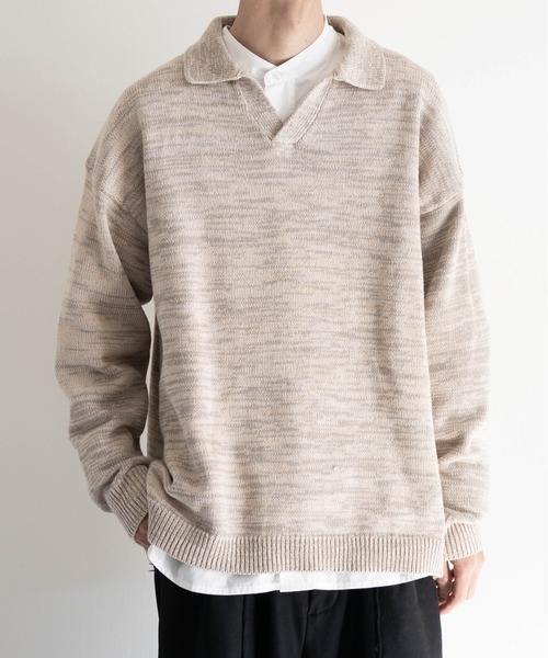 【EDDEN ELLEN】マーブル柄スキッパーニット（ニット/セーター）｜EDDEN ELLEN（エデンエレン）