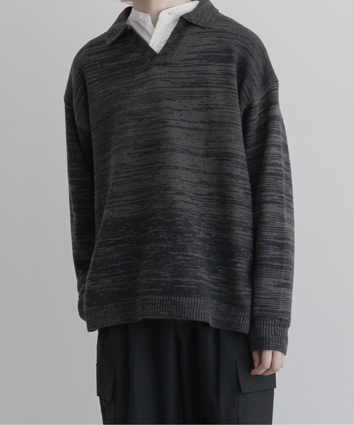 【EDDEN ELLEN】マーブル柄スキッパーニット（ニット/セーター）｜EDDEN ELLEN（エデンエレン）