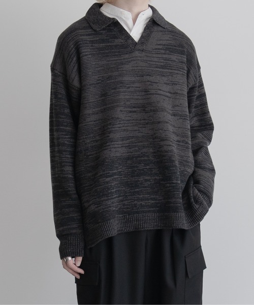 【EDDEN ELLEN】マーブル柄スキッパーニット（ニット/セーター）｜EDDEN ELLEN（エデンエレン）