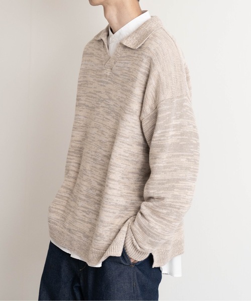 【EDDEN ELLEN】マーブル柄スキッパーニット（ニット/セーター）｜EDDEN ELLEN（エデンエレン）