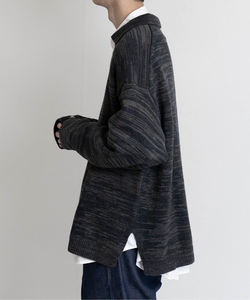 【EDDEN ELLEN】マーブル柄スキッパーニット（ニット/セーター）｜EDDEN ELLEN（エデンエレン）