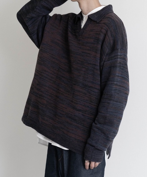 【EDDEN ELLEN】マーブル柄スキッパーニット（ニット/セーター）｜EDDEN ELLEN（エデンエレン）