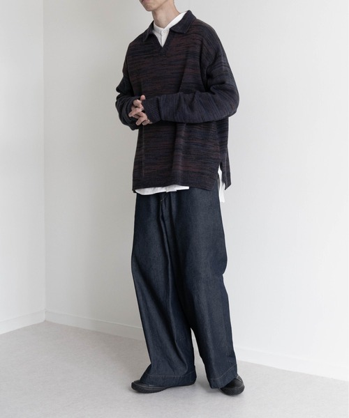 【EDDEN ELLEN】マーブル柄スキッパーニット（ニット/セーター）｜EDDEN ELLEN（エデンエレン）