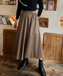 レザーロングフレアスカート