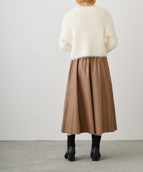 Loco Ocean（ロコオーシャン）の「レザーロングフレアスカート（スカート・レディース・グリーン/モカ・FREE）」の15枚目の写真