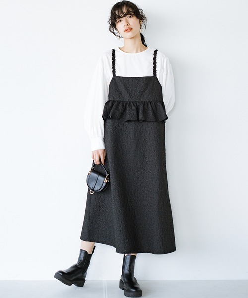 haco!(ハコ)の「【高橋愛さんコラボ】お花が綺麗に咲いている奇跡を身にまとう ONE-PIECE by LOVE&PEACE PROJECT(ワンピース・レディース・ベージュ/マスタード/ブラック・SMALL/MEDIUM/X-LARGE/LARGE)」の15枚目の写真