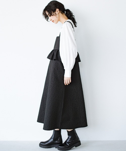 haco!(ハコ)の「【高橋愛さんコラボ】お花が綺麗に咲いている奇跡を身にまとう ONE-PIECE by LOVE&PEACE PROJECT(ワンピース・レディース・ベージュ/マスタード/ブラック・SMALL/MEDIUM/X-LARGE/LARGE)」の16枚目の写真