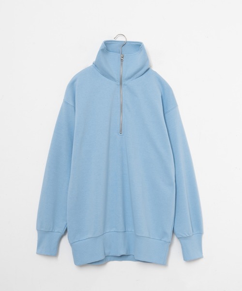 ハーフジップ裏毛スウェット【サスティナブル】（スウェット）｜for/c