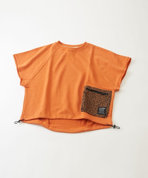 CUBE SUGAR（キューブシュガー）の「GENTIL(ジャンティ)ミニ裏毛スウェットポケットベスト（ベスト・レディース・カーキ/スミクロ/グレイッシュベージュ/オレンジ・M）」の14枚目の写真