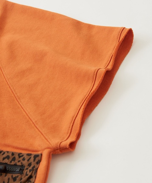 CUBE SUGAR（キューブシュガー）の「GENTIL(ジャンティ)ミニ裏毛スウェットポケットベスト（ベスト・レディース・カーキ/スミクロ/グレイッシュベージュ/オレンジ・M）」の16枚目の写真