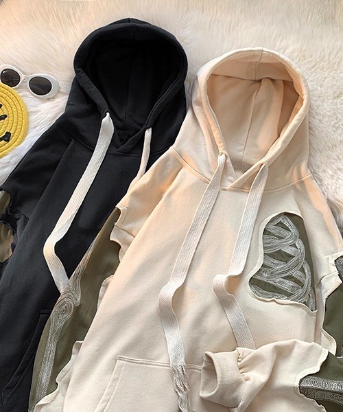 ROOPTOKYO（ループトウキョウ）の「▲BONE DESIGN HOODIE/ボーンデザインフーディ― パーカー（パーカー・メンズ・ホワイト/ブラック・L/XL）」の5枚目の写真