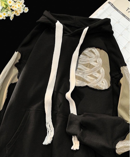 ROOPTOKYO（ループトウキョウ）の「▲BONE DESIGN HOODIE/ボーンデザインフーディ― パーカー（パーカー・メンズ・ホワイト/ブラック・L/XL）」の11枚目の写真