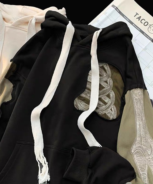 ROOPTOKYO（ループトウキョウ）の「▲BONE DESIGN HOODIE/ボーンデザインフーディ― パーカー（パーカー・メンズ・ホワイト/ブラック・L/XL）」の9枚目の写真