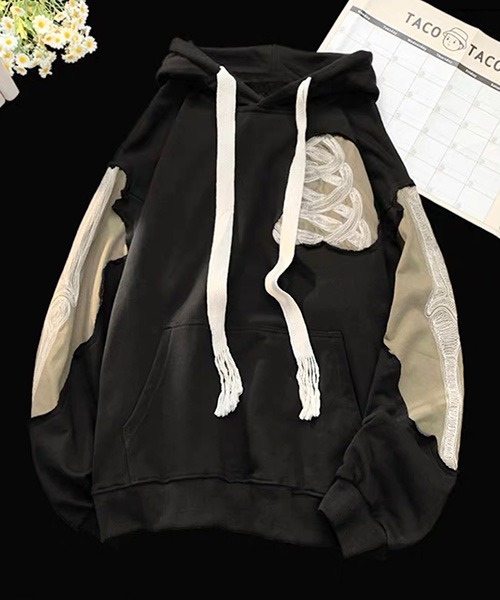 ROOPTOKYO（ループトウキョウ）の「▲BONE DESIGN HOODIE/ボーンデザインフーディ― パーカー（パーカー・メンズ・ホワイト/ブラック・L/XL）」の10枚目の写真