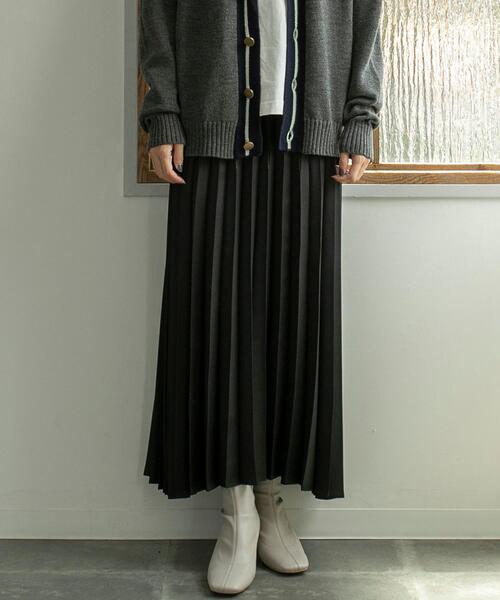coen（コーエン）の「ウールライクプリーツスカート（スカート・レディース・ダークグレー/モカ/ブラック・L/M）」の5枚目の写真