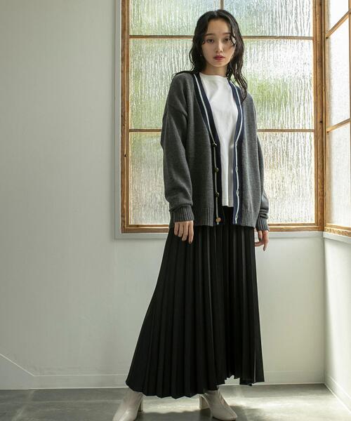 coen（コーエン）の「ウールライクプリーツスカート（スカート・レディース・ダークグレー/モカ/ブラック・L/M）」の6枚目の写真