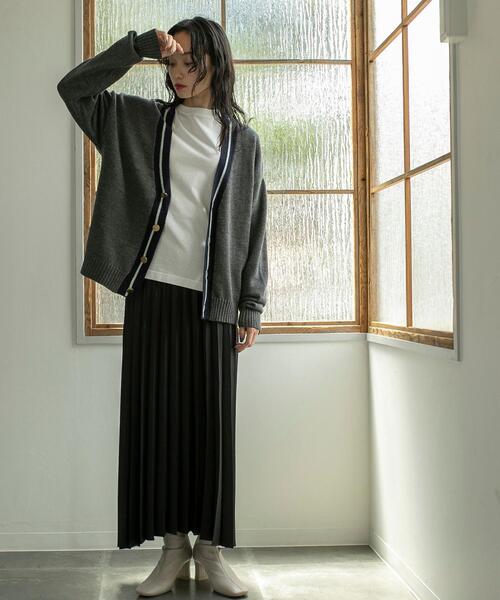 coen（コーエン）の「ウールライクプリーツスカート（スカート・レディース・ダークグレー/モカ/ブラック・L/M）」の12枚目の写真