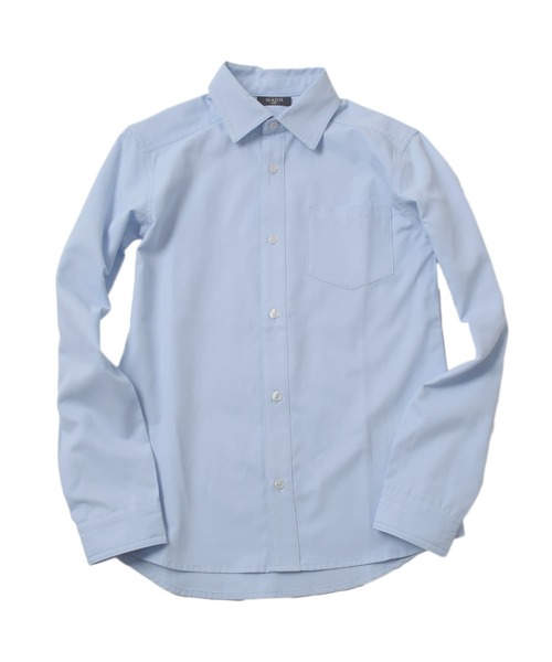 GLAZOS（グラソス）の「【大人向けサイズあり】カルゼ・ドレスシャツ（シャツ/ブラウス・キッズ・サックスブルー/ホワイト・150cm/160cm/170cm/140cm）」の2枚目の写真