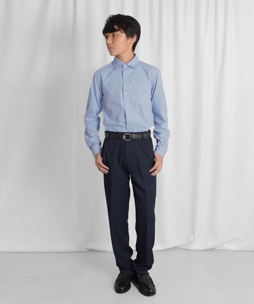 GLAZOS（グラソス）の「【大人向けサイズあり】カルゼ・ドレスシャツ（シャツ/ブラウス・キッズ・サックスブルー/ホワイト・150cm/160cm/170cm/140cm）」の4枚目の写真