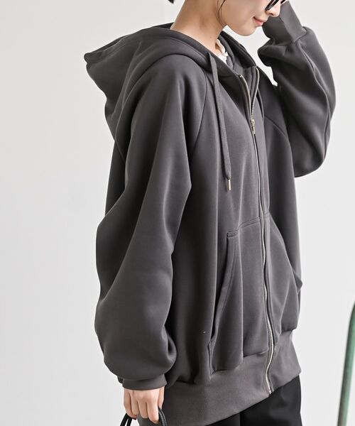 裏起毛ビッグシルエットジップパーカー（パーカー）｜rps（アール