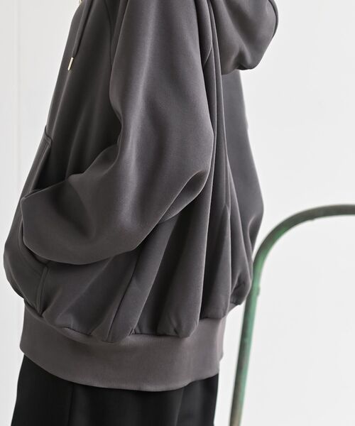 rps（アールピーエス）の「裏起毛ビッグシルエットジップパーカー（パーカー・レディース・ブラック/モカ/アイボリー/チャコールグレー/グレー・フリー）」の20枚目の写真