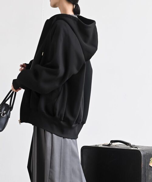 rps（アールピーエス）の「裏起毛ビッグシルエットジップパーカー（パーカー・レディース・ブラック/モカ/アイボリー/チャコールグレー/グレー・フリー）」の22枚目の写真