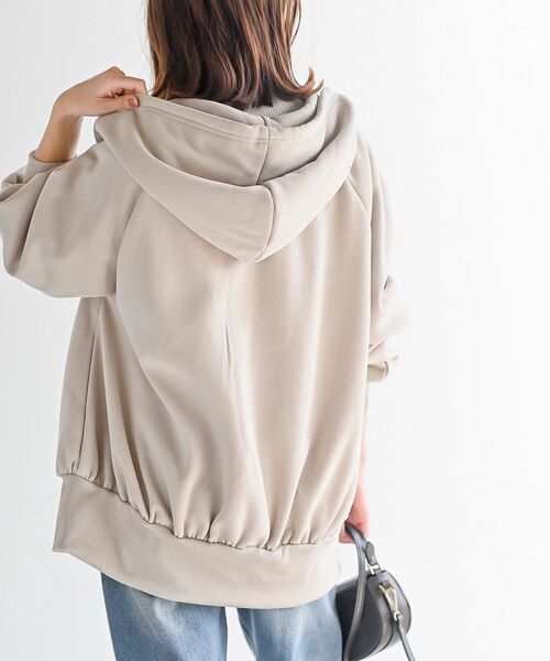 rps（アールピーエス）の「裏起毛ビッグシルエットジップパーカー（パーカー・レディース・ブラック/モカ/アイボリー/チャコールグレー/グレー・フリー）」の7枚目の写真