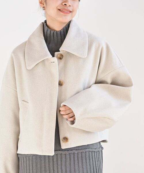 rps(アールピーエス)の「フェイクウールショートコート(その他アウター・レディース・ブラック/アイボリー/ブラウン系その他・フリー)」の2枚目の写真