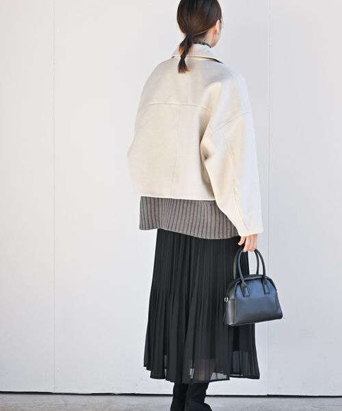 rps(アールピーエス)の「フェイクウールショートコート(その他アウター・レディース・ブラック/アイボリー/ブラウン系その他・フリー)」の6枚目の写真