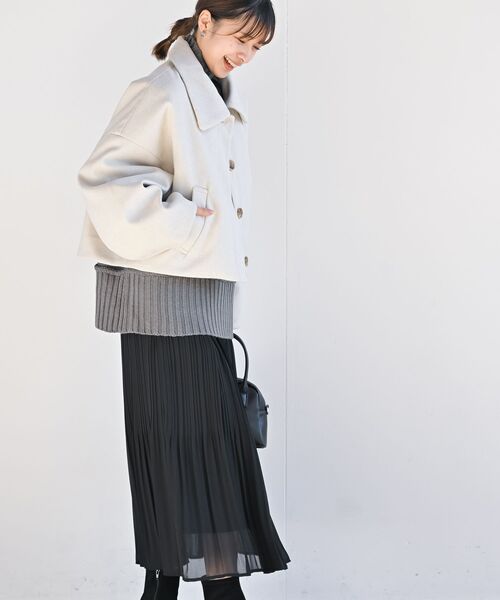 rps(アールピーエス)の「フェイクウールショートコート(その他アウター・レディース・ブラック/アイボリー/ブラウン系その他・フリー)」の7枚目の写真